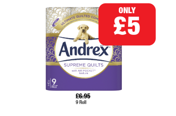 MEGA DEALS: Andrex Supreme Quilts - Now Only £5 at Family Shopper