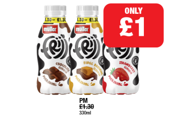 MEGA DEALS: Frijj Chocolate, Fudge Brownie, Strawberry - Now Only £1 each at Family Shopper