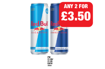 Red Bull, Sugarfree - Any 2 for £3.50 at Family Shopper
