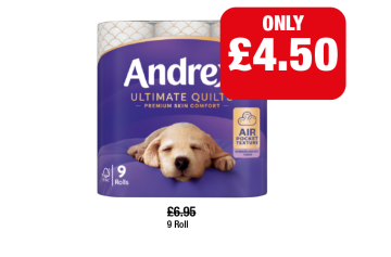 Andrex Ultimate Quilts - Now Only £4.50 at Family Shopper