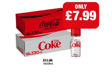Coca Cola Zero, Diet Coke - Now Only £7.99 at Family Shopper