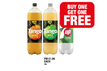 Tango Orange, Apple, 7Up Zero - Buy 1 Get 1 FREE at Family Shopper
