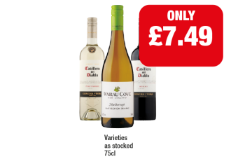 Casillero Del Diablo Pinot Grigio, Merlot, Wairau Cove Sauvignon Blanc - Now Only £7.49 at Family Shopper