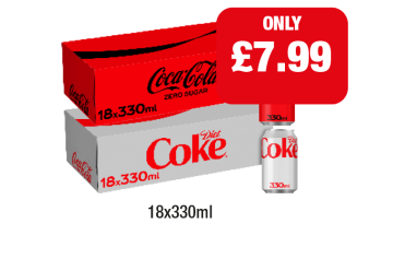 Coca Cola, Diet Coke - Now Only £7.99 at Family Shopper