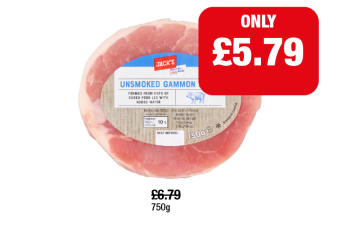 Jack's Unsmoked Gammon Joint - Now Only £5.79 at Family Shopper