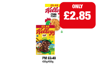 Kelloggs Corn Flakes, Coco Pops Chocos - Now Only £2.85 at Family Shopper