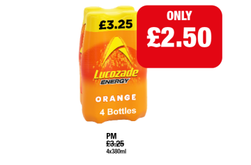 Lucozade Orange - Now Only £2.50 at Family Shopper