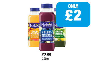Naked Gold Machine, Blue, Green - Now Only £2 at Family Shopper