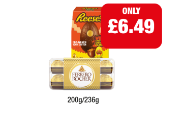 Reese's Easter Egg, Ferrero Rocher - Now Only £6.49 at Family Shopper