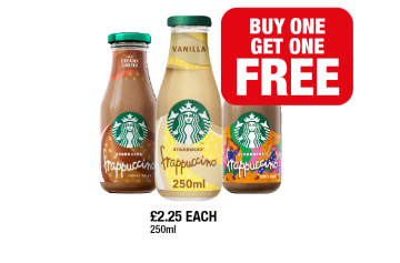 Starbucks Creamy Coffee, Vanilla, Caramel Brownie - Now Only Buy 1 Get 1 FREE at Family Shopper