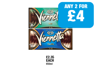 Viennetta Mint, Vanilla - Any 2 for £4 at Family Shopper