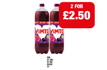 Vimto - Any 2 for £2.50 at Family Shopper