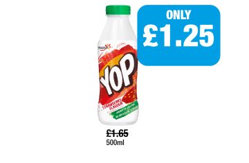 YOP Strawberry - Now Only £1.25 at Family Shopper