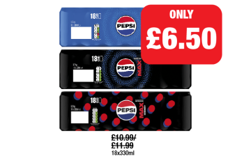 Pepsi, Max, Cherry Max - Now Only £6.50 each at Family Shopper