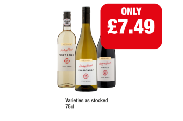 Andrew Peace Pinot Grigio, Chardonnay, Shriaz - Now Only £7.49 at Family Shopper