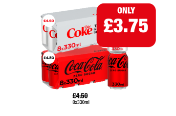 Diet Coke, Coca Cola Zero - Now Only £3.75 at Family Shopper