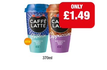Emmi Caffe Latte High Protein, Cappuccino - Now Only £1.49 at Family Shopper
