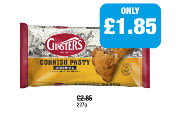 Ginsters Cornish Pasty - Now Only £1.85 at Family Shopper