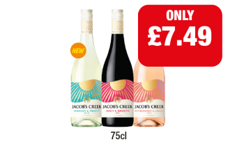 Jacob's Creek White, Red, Rosé - Now Only £7.49 at Family Shopper