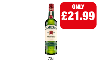 Jameson Irish Whiskey - Now Only £21.99 at Family Shopper