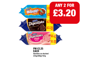 McVities Hobnobs, Dark Chocolate, Pink - Any 2 for £3.50 at Family Shopper