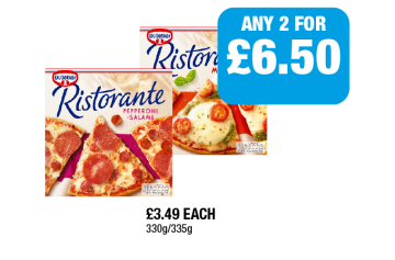 Ristorante Pepperoni Salami, Mozzarella - Any 2 for £6.50 at Family Shopper