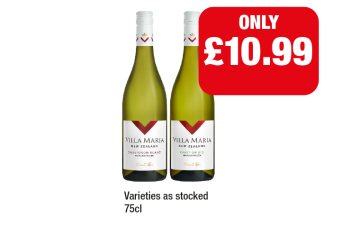 Villa Maria Sauvignon Blanc, Pinot Grigio - Now Only £10.99 at Family Shopper