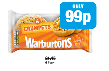 Warburtons Crumpets - Now Only 99p at Family Shopper