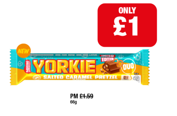 Yorkie Salted Caramel Pretzel - Now Only £1 at Family Shopper