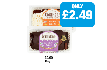 Coolmore Classic Carrot, Chocolate Fudge - Now Only £2.49 at Family Shopper