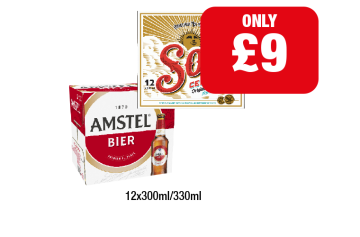 Sol Cerveza, Amstel Bier - Now Only £9 at Family Shopper