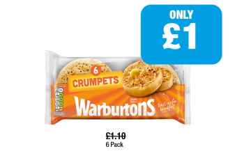 Warburtons Crumpets - Now Only £1 at Family Shopper