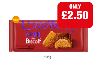 Cadbury & More Biscoff - Now Only £2.50 at Family Shopper