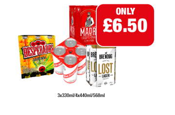 Desperados, Madri, Red Stripe, Brewdog Lost - Now Only £6.50 at Family Shopper
