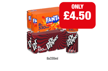 Fanta Orange, Dr Pepper - Now Only £4.50 at Family Shopper