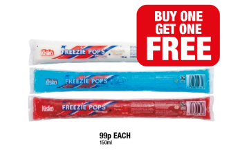Kisko Freezie Pops - Now Only Buy 1 Get 1 FREE at Family Shopper