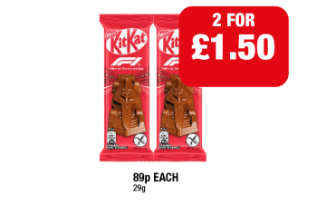KitKat Formula One - Any 2 for £1.50 at Family Shopper