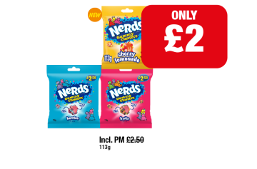 Nerds Cherry Lemonade, Berries, Fruits - Now Only £2 at Family Shopper