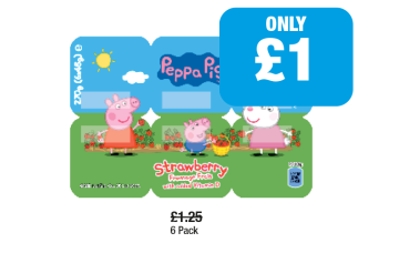 Peppa Pig Strawberry Yoghurts - Now Only £1 at Family Shopper