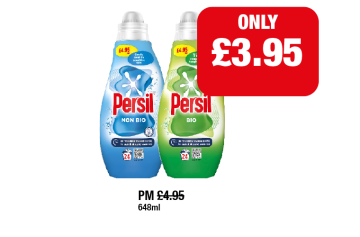 Persil Non Bio, Bio - Now Only £3.95 at Family Shopper