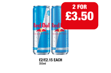 Red Bull Sugarfree - Any 2 for £3.50 at Family Shopper