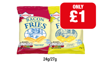 Smiths Fries Bacon, Scampi - Now Only £1 at Family Shopper
