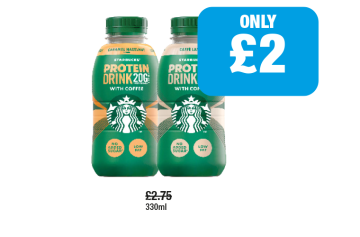Starbucks Protein Drink Caramel, Latte - Now Only £2 at Family Shopper