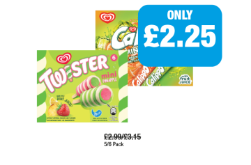 Twister Mini, Calippo Mini - Now Only £2.25 at Family Shopper