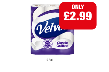 Velvet Classic Quilted - Now Only £2.99 at Family Shopper