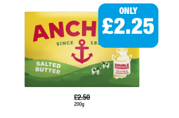 Anchor Salted Butter - Now Only £2.25 at Family Shopper