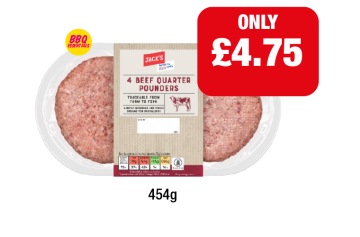 Jack's Beef Quarter Pounders - Now Only £4.75 at Family Shopper