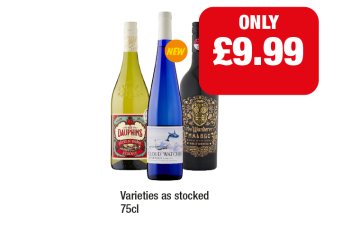 Les Dauphins Cotes Du Rhone, Cloud Watcher, The Wanderer - Now Only £9.99 at Family Shopper