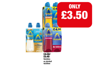 Lucozade Sport Orange, Ice Kick, Raspberry - Now Only £3.50 at Family Shopper