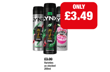 Lynx Africa, Antiperspirant, Epic Fresh - Now Only £3.49 at Family Shopper